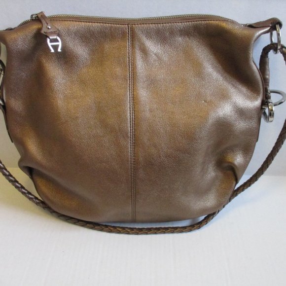*Etienne Aigner Bronze Copper Iridescent RETRO Hobo Shoulder Bag - Picture 2 of 7